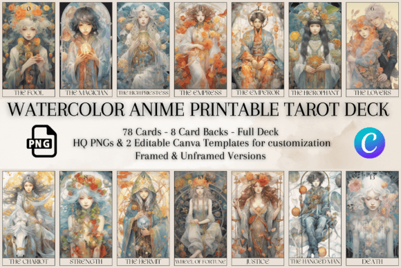 Download Anime Printable Tarot Deck | 78 Cards - Printable Collection
