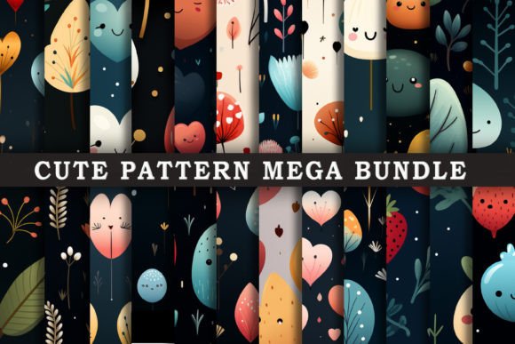 Download Cute Pattern Background Mega Bundle - Bundle Collection