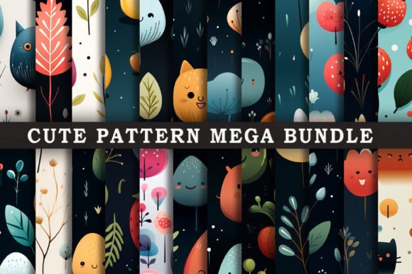 Download Cute Pattern Background Mega Bundle - Bundle Collection