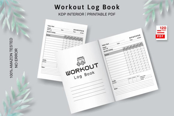 Download Workout Log Book KDP Interior Graphic - Workout Collection
