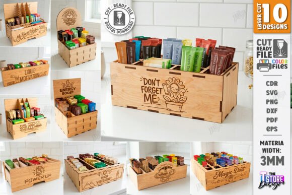 Download Drink Packet Organizer Laser Cut Bundle - Bundle Collection