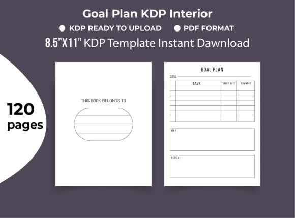 Download Goal Plan KDP Interior Printable - Printable Collection