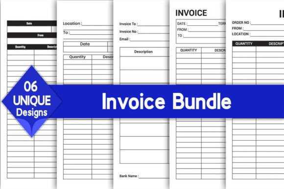 Download Invoice Log Book Bundle | KDP Interior - Bundle Collection