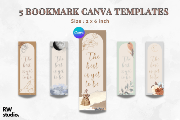 Download 5 Bookmark Canva Templates | Printable - Printable Collection