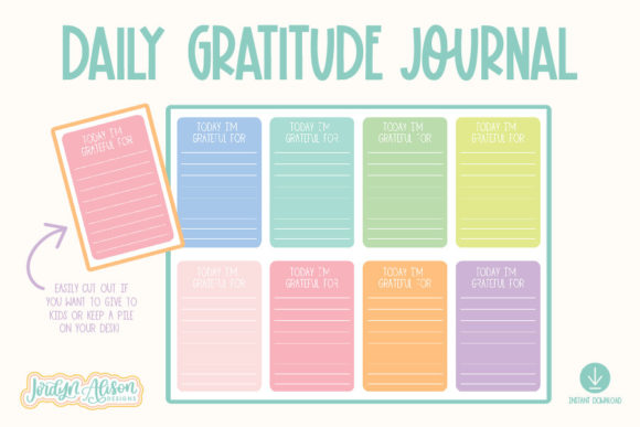 Download Daily Gratitude Journal Cards Printable - Printable Collection