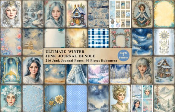 Download Ultimate Winter Junk Journal Bundle - Bundle Collection