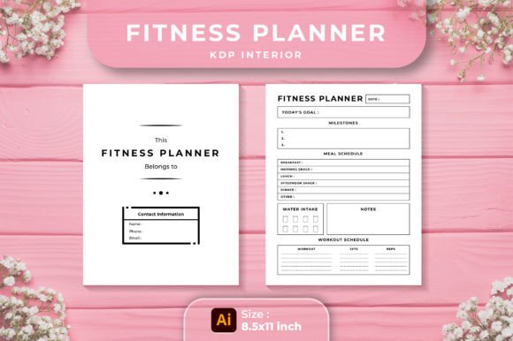 Download Fitness Workout Planner KDP Interior - Workout Collection