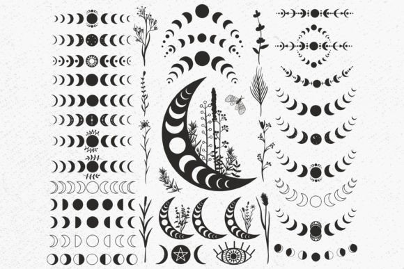 Download Moon Phase Svg Bundle, Mystic Celestial - Bundle Collection