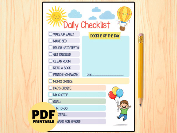 Download Kids Daily Checklist Printable - Printable Collection