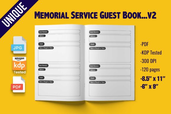 Download Memorial Service Guest Book Interior - Memorial service Collection