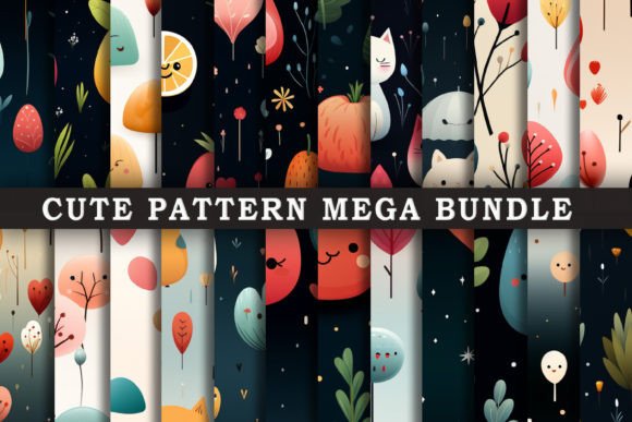 Download Cute Pattern Background Mega Bundle - Bundle Collection