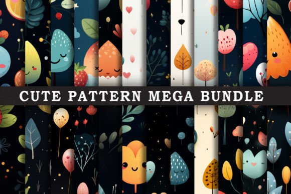 Download Cute Pattern Background Mega Bundle - Bundle Collection