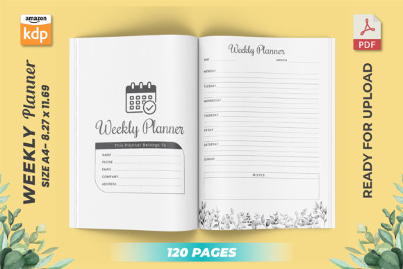 Download Weekly Planner KDP Interior - Printable - Printable Collection