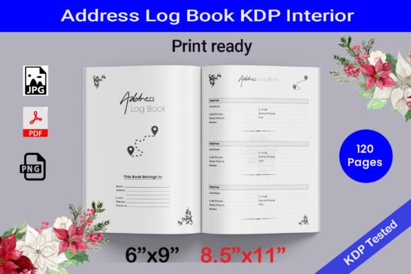 Download Address Log Book KDP Interior Printable - Printable Collection