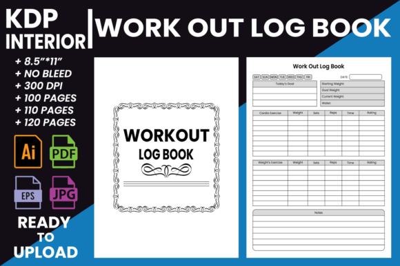 Download Workout Log Book | KDP Interior - Workout Collection