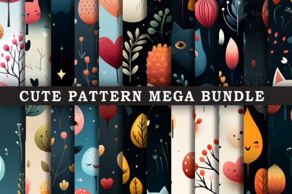 Download Cute Pattern Background Mega Bundle - Bundle Collection