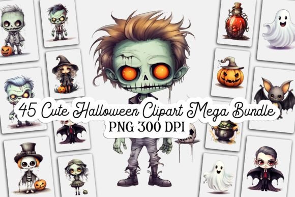 Download 45 Cute Halloween Clipart Mega Bundle - Bundle Collection