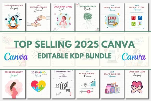 Download Top Selling 2025 Canva KDP Bundle - Premium Resources